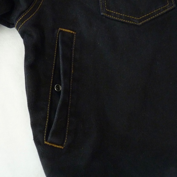 VINTAGE Genuine HARLEY-DAVIDSON Women's L Black Denim Motorcycle Jacket - Picture 12 of 13